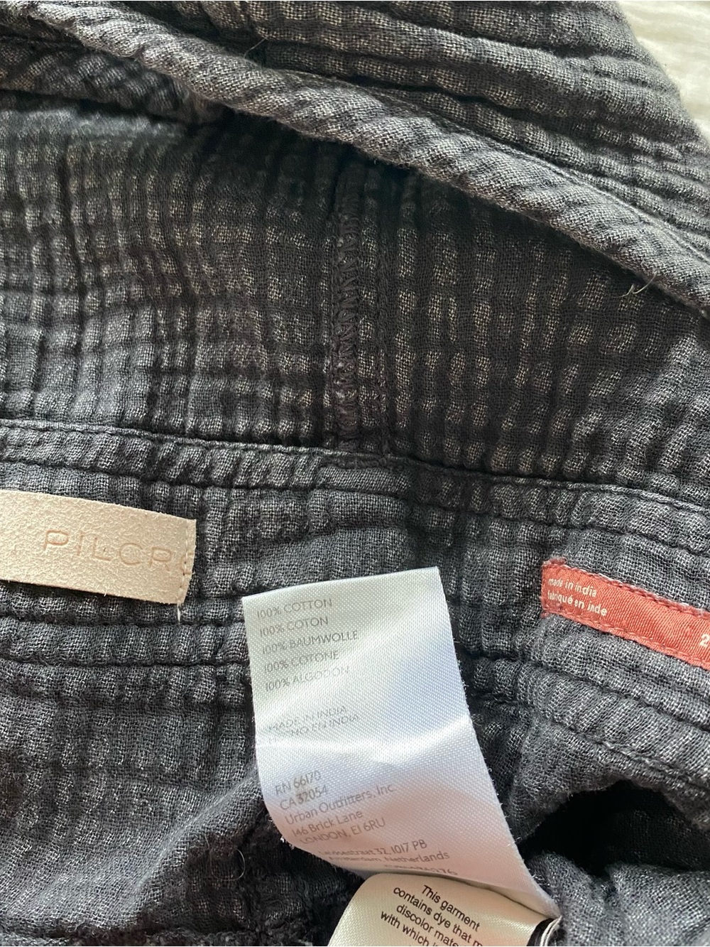 Pilcro Anthropology Boho Coastal Grey Cotton Gauze Painter’s Overalls Sz 28 p - Picture 7 of 11
